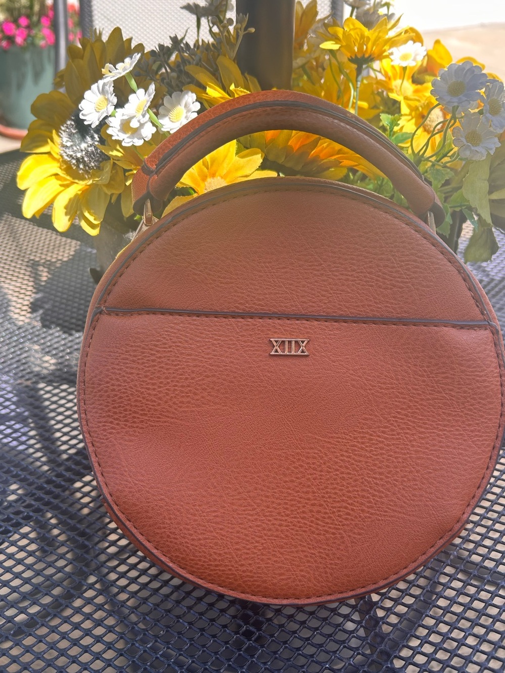 Round Top-Handle Bag in Brown